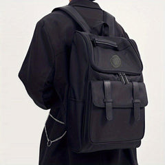 Student Backpack Functional Zipper School Bag Casual Nylon Travel Bookbag