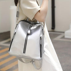 Vintage Preppy Style Backpack Purse PU Leather Schoolbag