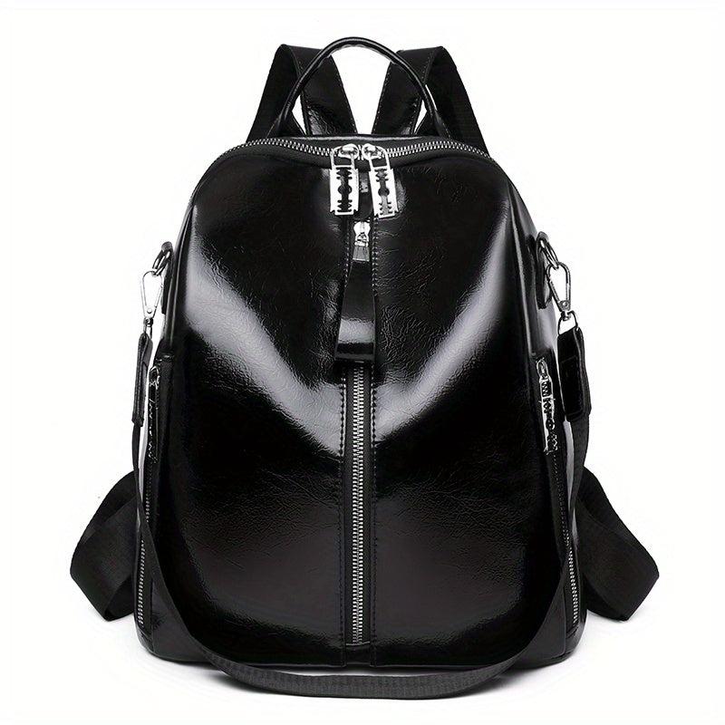 Vintage Preppy Style Backpack Purse PU Leather Schoolbag