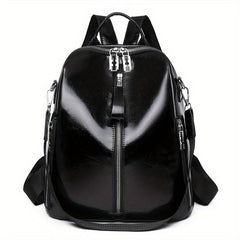 Vintage Preppy Style Backpack Purse PU Leather Schoolbag