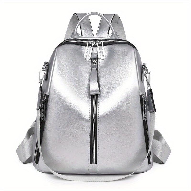 Vintage Preppy Style Backpack Purse PU Leather Schoolbag