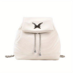 Holographic Butterfly Flap Backpack Chain Daypack