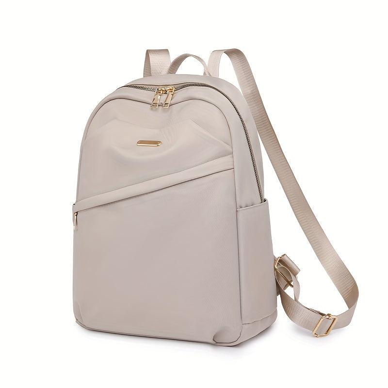 Large Capacity Casual Backpack Zipper Schoolbag Adjustable Strap