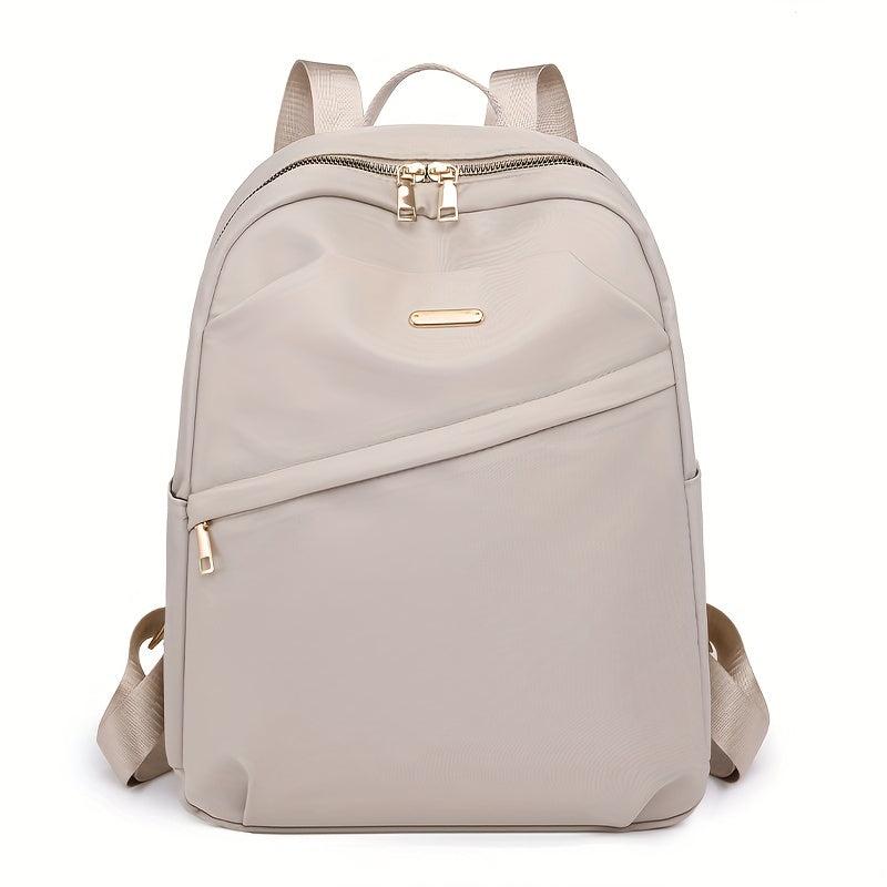 Large Capacity Casual Backpack Zipper Schoolbag Adjustable Strap