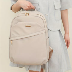 Large Capacity Casual Backpack Zipper Schoolbag Adjustable Strap
