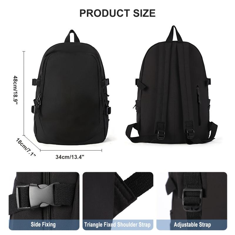 Large Capacity Preppy Backpack Heavy Duty Back To School Daypack