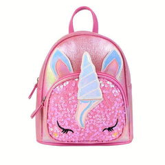 Sequin Unicorn Backpack Cartoon School Bag Holographic Daypack
