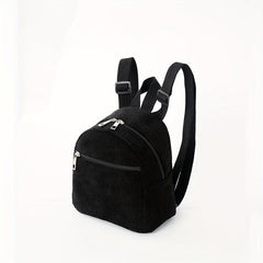 Mini Corduroy Backpack Lightweight Double Shoulder Bag Waterproof
