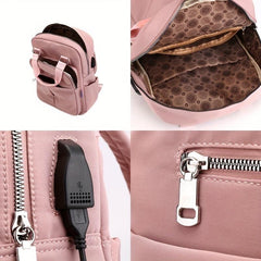 Top Handle Laptop Backpack USB Charging Port