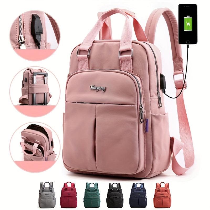 Top Handle Laptop Backpack USB Charging Port