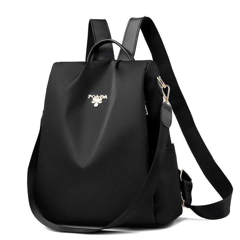 Metal Decor Backpack Purse Oxford Cloth Shoulder Bag With Detachable Strap