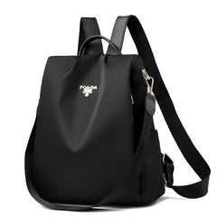 Metal Decor Backpack Purse Oxford Cloth Shoulder Bag With Detachable Strap