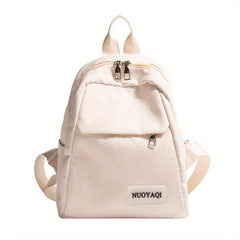 Preppy Schoolbag Zipper Backpack Minimalist Daypack
