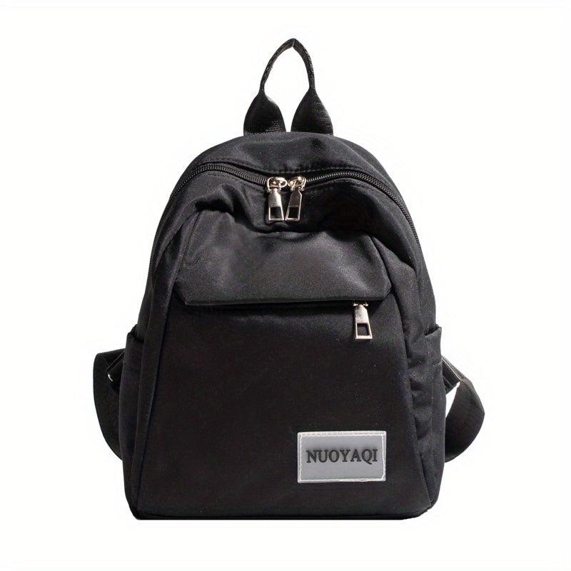 Preppy Schoolbag Zipper Backpack Minimalist Daypack