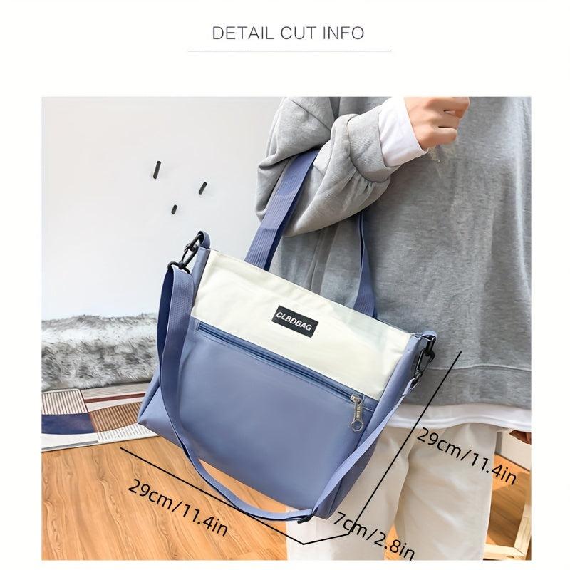 4Pcs Lightweight Contrast Backpack Schoolbag Set