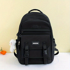 Large Capacity Minimalist Backpack Solid Rucksack All Match School Daypack