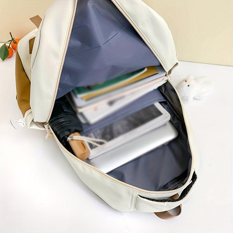 Large Capacity Minimalist Backpack Solid Rucksack All Match School Daypack