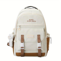 Large Capacity Minimalist Backpack Solid Rucksack All Match School Daypack