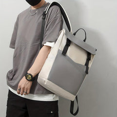 Colorblock Storage Backpack Large Capacity Rucksack