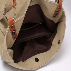 Canvas Niche Shoulder Bag Women's Backpack for Travel