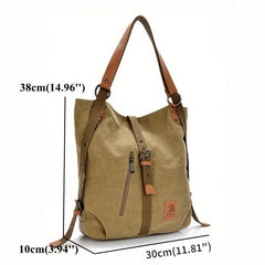 Canvas Niche Shoulder Bag Women's Backpack for Travel