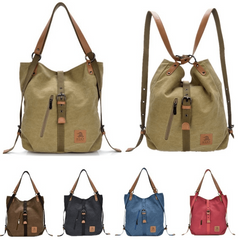 Canvas Niche Shoulder Bag Women's Backpack for Travel