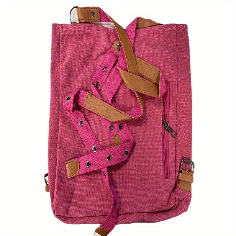 Canvas Niche Shoulder Bag Women's Backpack for Travel