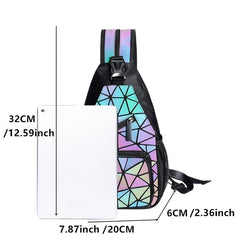 Geometric Luminous Backpack Holographic Chest Bag