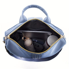 Casual Rivets Decor Backpack Solid Classic Storage Travel Bag