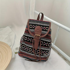 Vintage Ethnic Pattern Backpack Classic Travel Storage Daypack Women's
