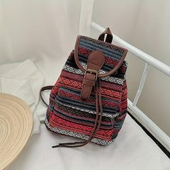 Vintage Ethnic Pattern Backpack Classic Travel Storage Daypack Women's