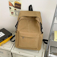 Canvas Laptop Backpack Heavy Duty Travel Outdoor Rucksack