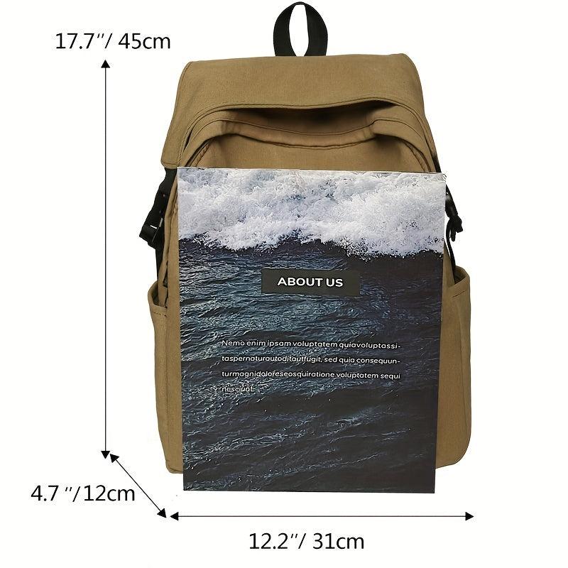 Canvas Laptop Backpack Heavy Duty Travel Outdoor Rucksack