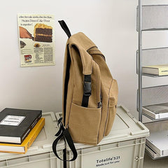 Canvas Laptop Backpack Heavy Duty Travel Outdoor Rucksack