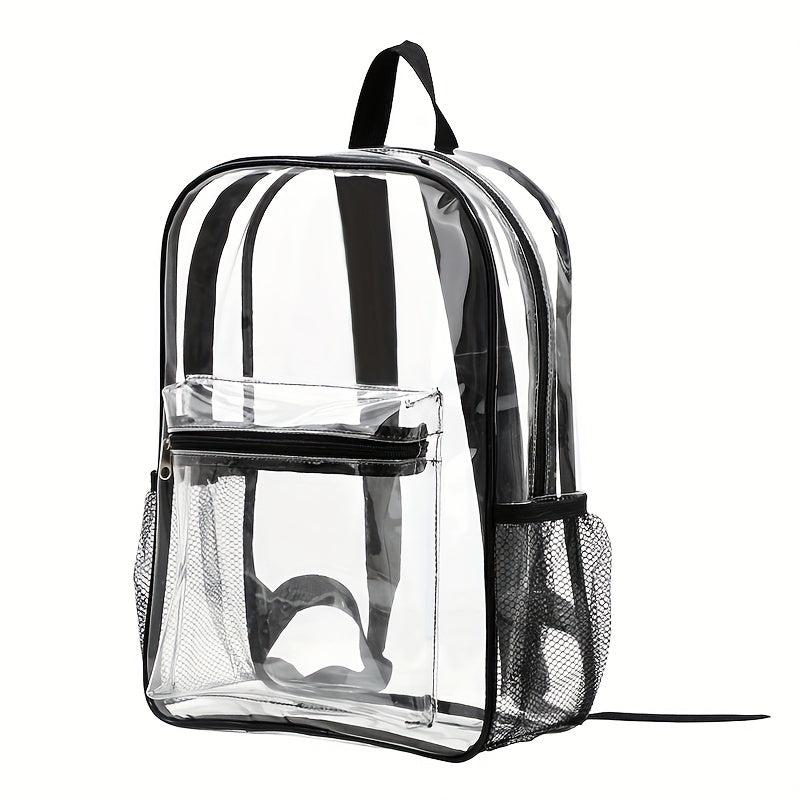 Clear PVC Large Capacity Backpack Durable Lightweight School Bag