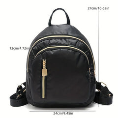 Casual Minimalist Zipper Backpack Rucksack