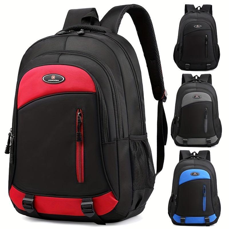 Casual Colorblock Zipper Backpack for Women