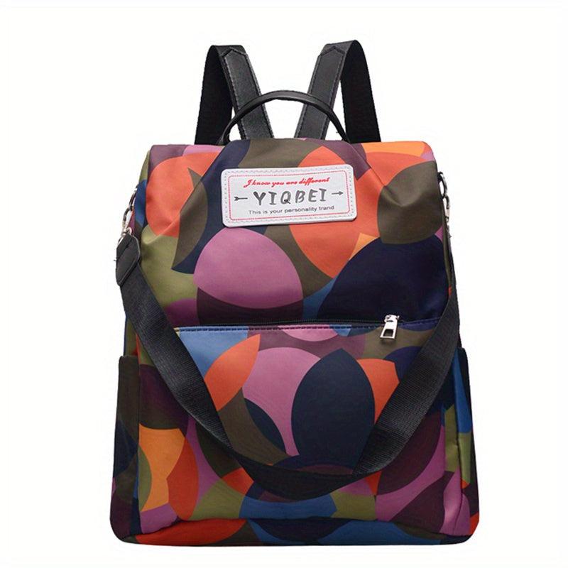 Large Capacity Preppy Backpack Nylon Lightweight Laptop Daypack