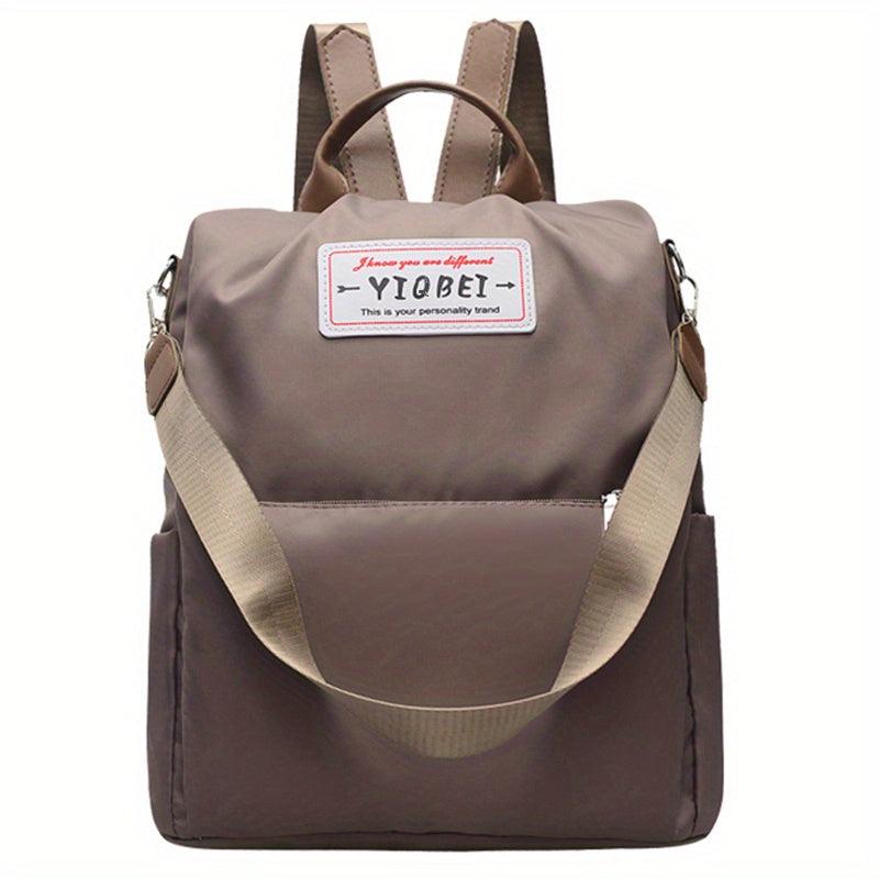 Large Capacity Preppy Backpack Nylon Lightweight Laptop Daypack