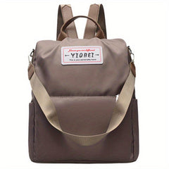 Large Capacity Preppy Backpack Nylon Lightweight Laptop Daypack