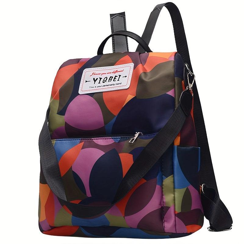 Large Capacity Preppy Backpack Nylon Lightweight Laptop Daypack