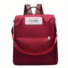 Large Capacity Preppy Backpack Nylon Lightweight Laptop Daypack