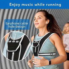 Reflective Vest with Pocket and Phone Holder for Night Running Cycling