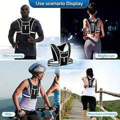 Reflective Vest with Pocket and Phone Holder for Night Running Cycling