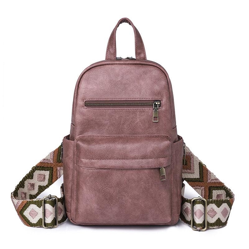 Casual Vintage Backpack All Match Zipper Rucksack Classic Storage Bag