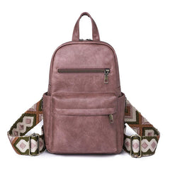 Casual Vintage Backpack All Match Zipper Rucksack Classic Storage Bag