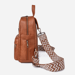 Casual Vintage Backpack All Match Zipper Rucksack Classic Storage Bag