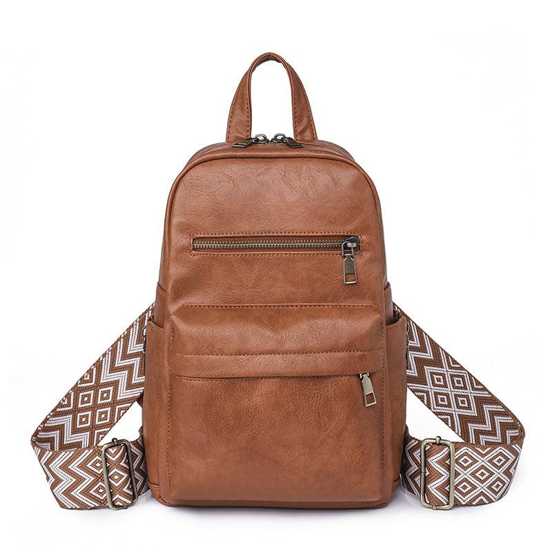 Casual Vintage Backpack All Match Zipper Rucksack Classic Storage Bag