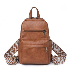 Casual Vintage Backpack All Match Zipper Rucksack Classic Storage Bag
