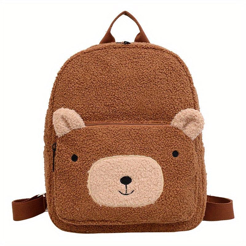 Cartoon Bear Backpack Adjustable Strap Casual Schoolbag
